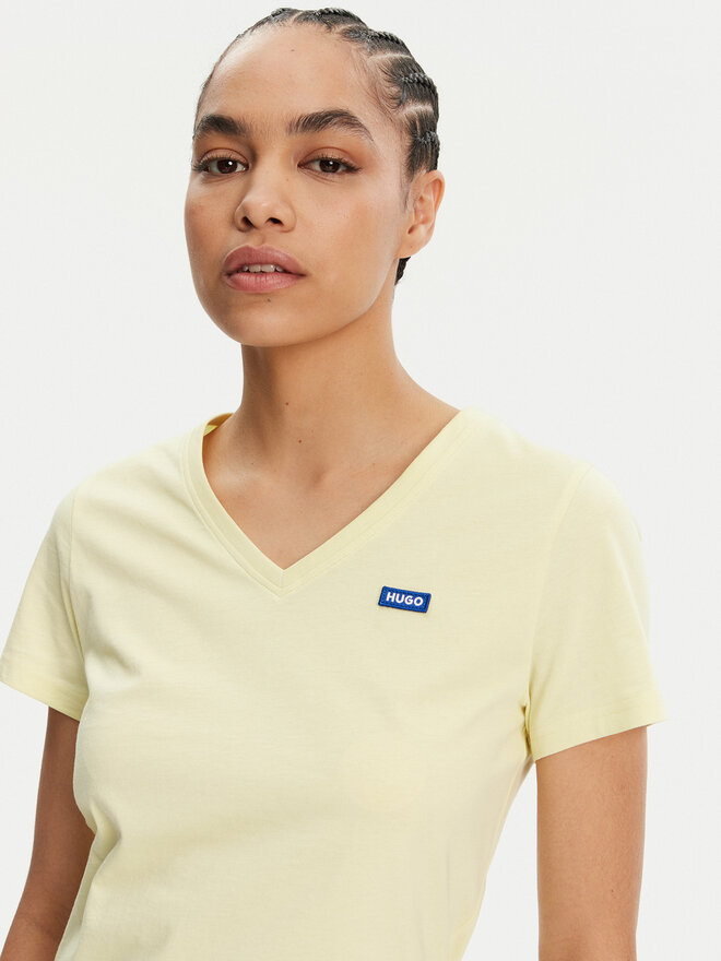 HUGO HUGO Camiseta Classic 50513667 Amarillo Slim Fit