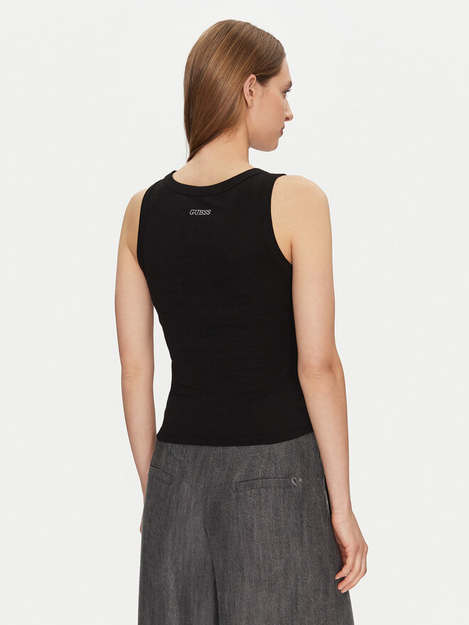 Guess Guess Τοπ W5GP06 KCS10 Μαύρο Regular Fit