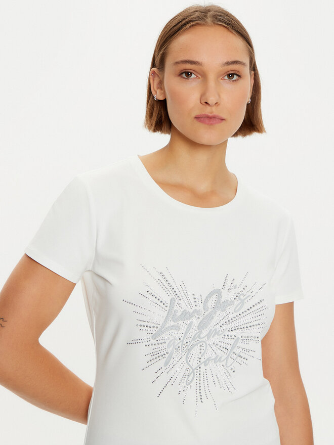 Liu Jo Sport Liu Jo Sport Camiseta TF4312 JS088 Blanco Regular Fit