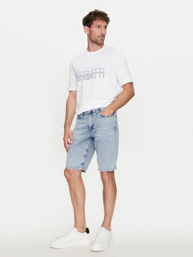 Bugatti Bugatti Camiseta 8350 55042A Blanco Modern Fit