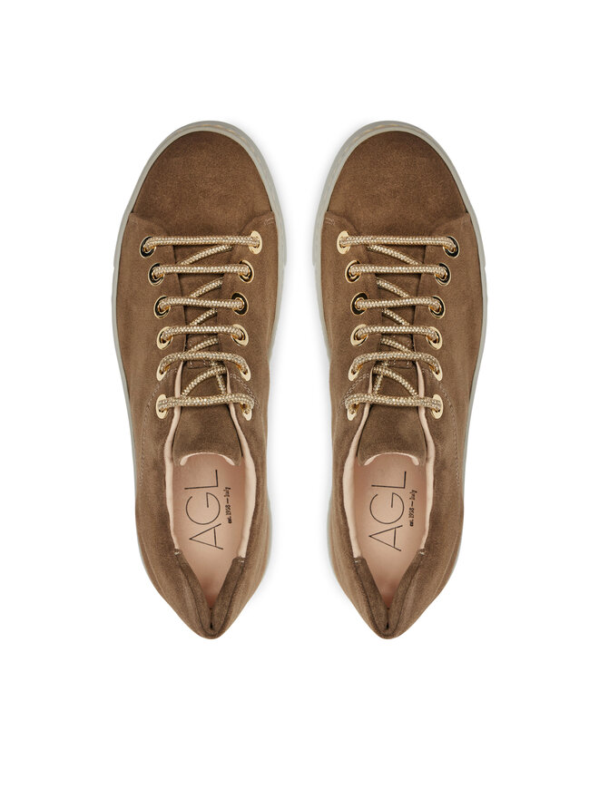 AGL Sneakersy AGL Crystal D925270PGKV153B349 Hnědá