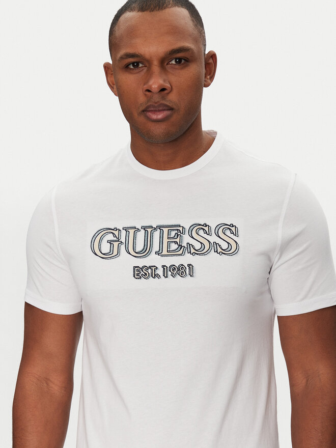 Guess Guess Camiseta M5GI07 I3Z14 Blanco Slim Fit
