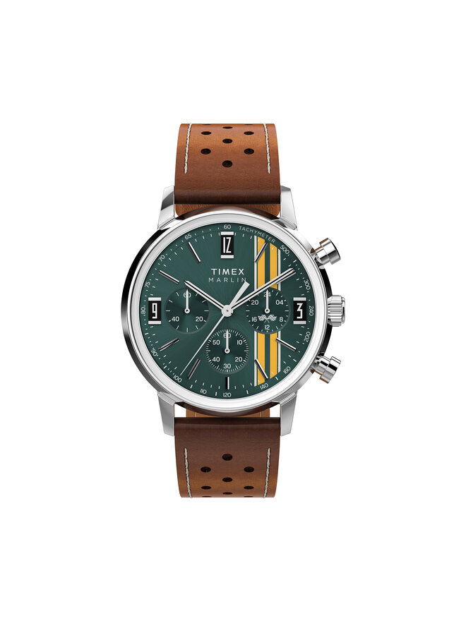 Timex Ročna ura Timex Marlin® Chronograph TW2W99100 Srebrna