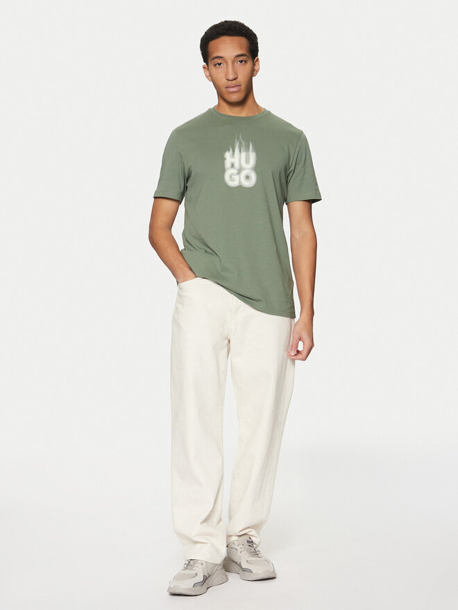 HUGO HUGO T-Shirt Dalayer 50535363 Grün Regular Fit