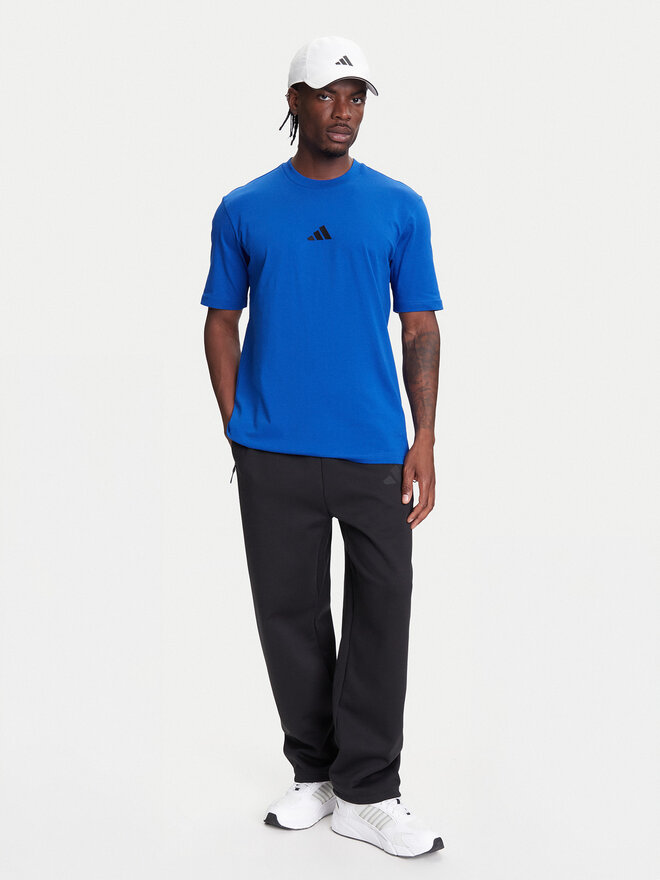 adidas adidas Marškinėliai Essentials Small Logo JF1094 Mėlyna Regular Fit