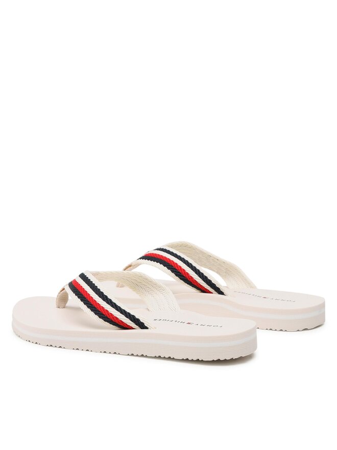 Tommy Hilfiger Čības uz pirksta Tommy Hilfiger Essential Comfort FW0FW07147 Écru