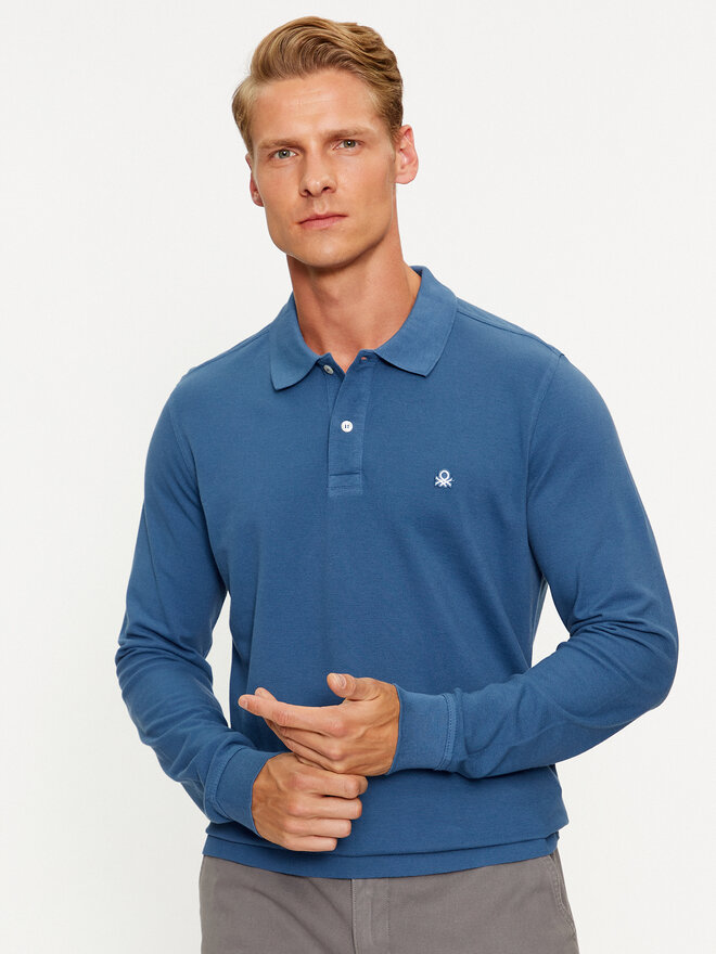 United Colors Of Benetton United Colors Of Benetton Pólóing 3089J3204 Kék Regular Fit
