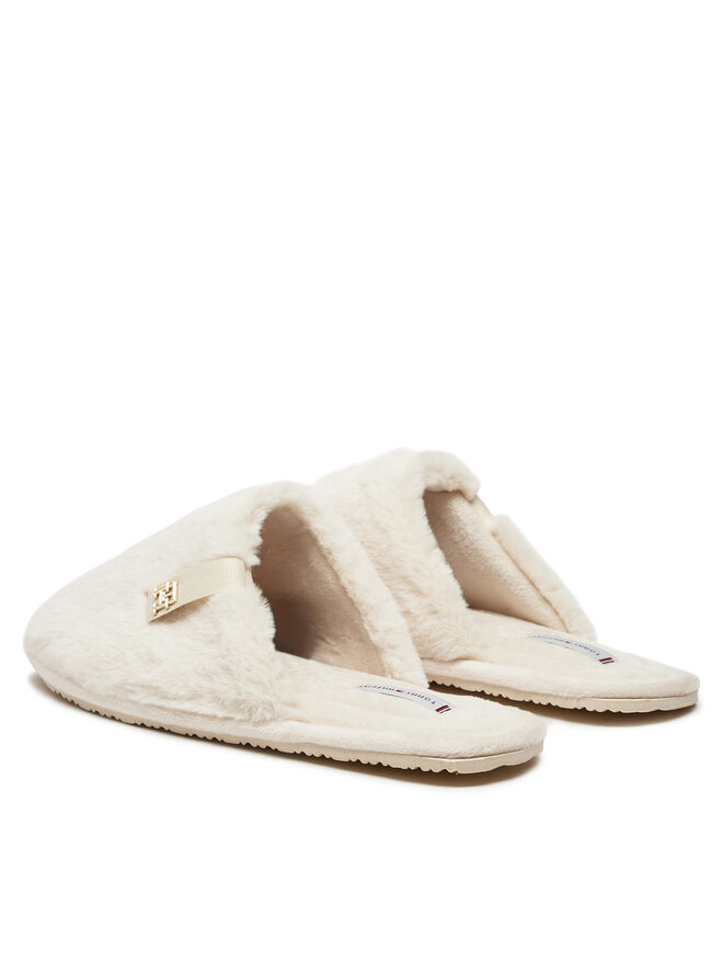 Tommy Hilfiger Kapcie Tommy Hilfiger Trenerzy Confort Home FW0FW08138 Biały