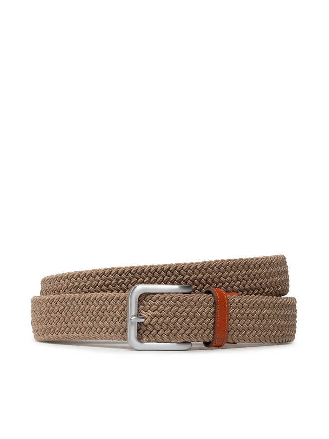 Jack&Jones Pasek Męski Jack&Jones Jacspring Woven Belt Noos12118114 Beżowy