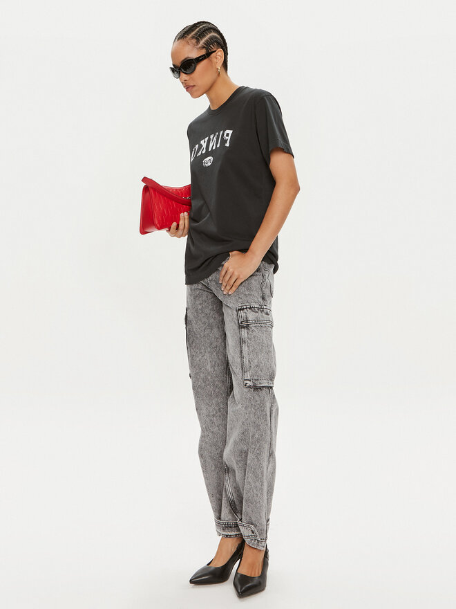 PINKO Pinko Marškinėliai Tiramisu 104269 A25Z Juoda Reglan Fit