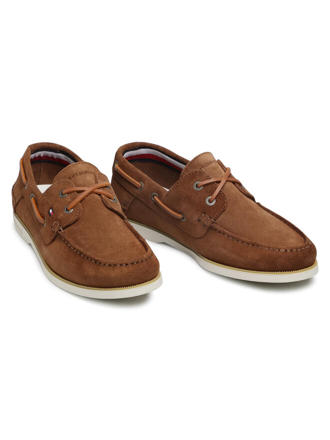 Tommy Hilfiger Мокасини Tommy Hilfiger Classic Suede Boat Shoe FM0FM02736 Коричневий