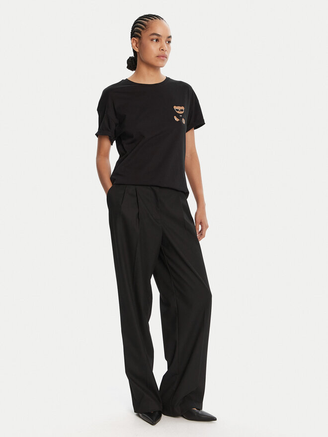 Liu Jo Liu Jo Футболка MF5416 JS923 Чорний Regular Fit