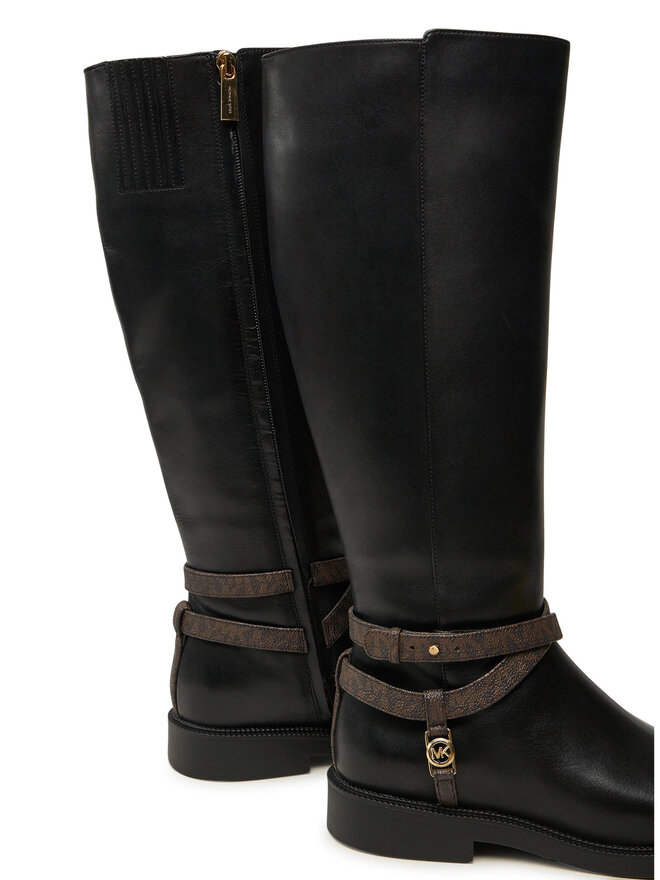 MICHAEL Michael Kors Μπότες MICHAEL Michael Kors Abigail Leather Riding Boot 40F4ABMB7L Μαύρο