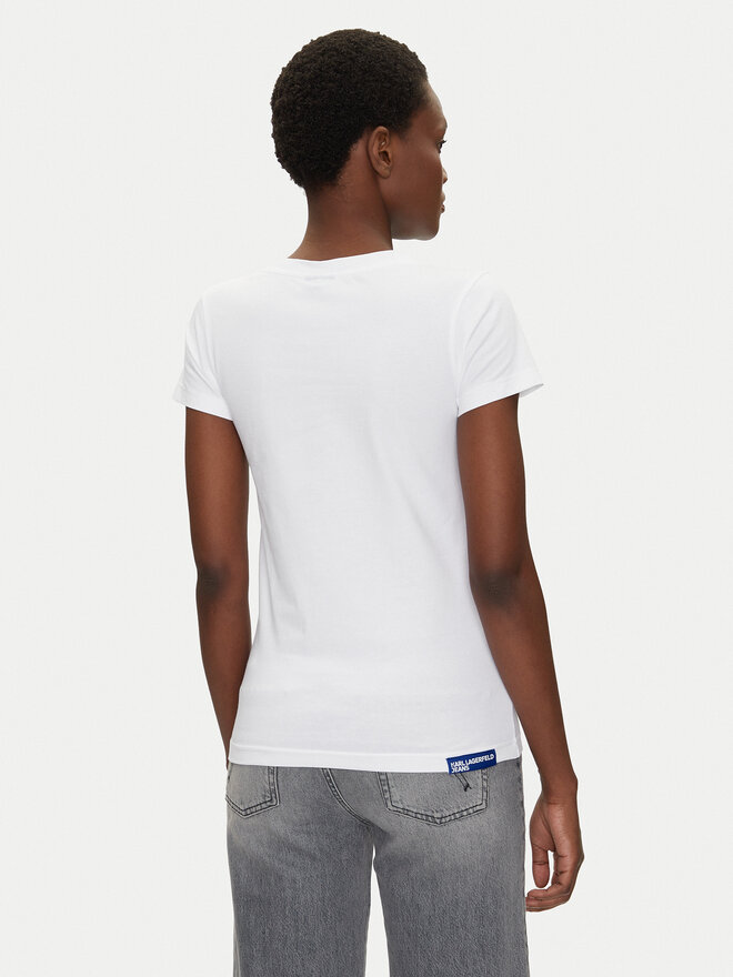 Karl Lagerfeld Jeans Karl Lagerfeld Jeans Marškinėliai A2W17097 Balta Regular Fit