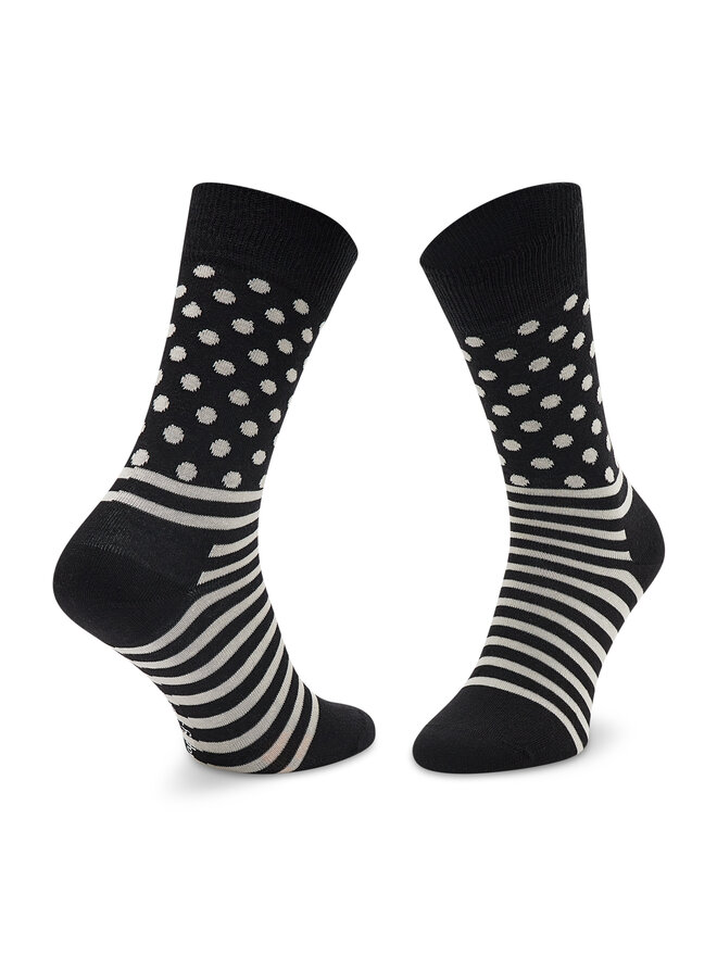 Happy Socks Set di 4 paia di calzini lunghi unisex Happy Socks XCBW09-9150 Nero