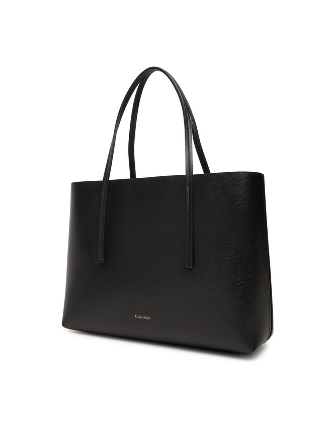 Calvin Klein Τσάντα Calvin Klein Foil Logo Small Tote LV04F3275G Μαύρο