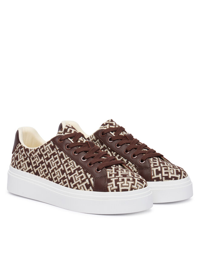 Tommy Hilfiger Sneakers Tommy Hilfiger Chic Platform Monogram FW0FW09398 Braun