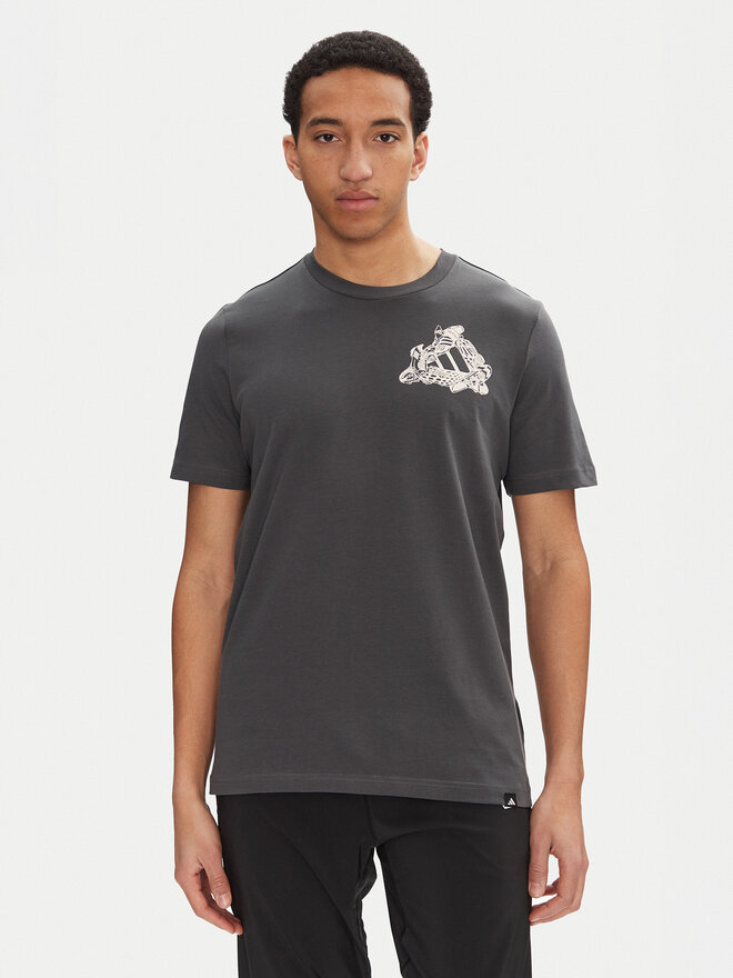 adidas adidas Camiseta Football Kicks Graphic JD8211 Gris Regular Fit