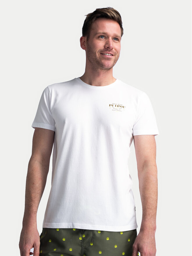 Petrol Industries Petrol Industries Camiseta M-1040-TSR603 Blanco Regular Fit