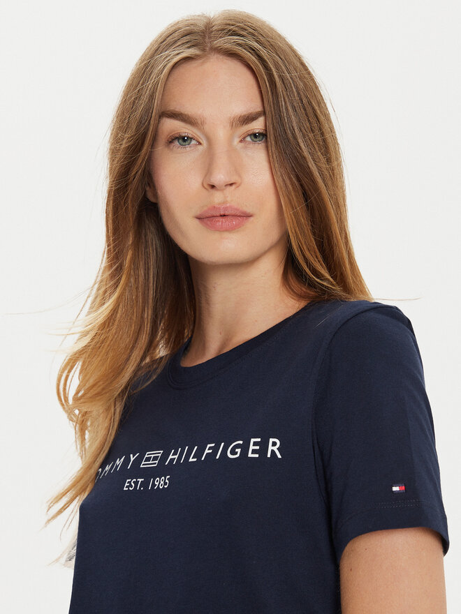 Tommy Hilfiger Tommy Hilfiger Marškinėliai WW0WW40276 Tamsiai mėlyna Regular Fit