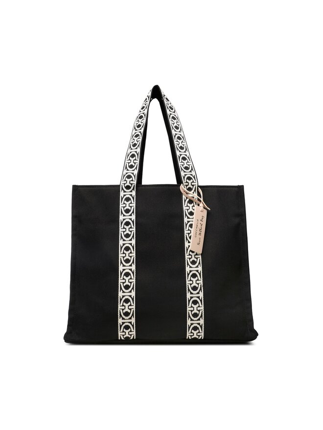 Coccinelle Táska Coccinelle NHL Never Without Bag Ribbon E1 NHL 18 01 01 Fekete