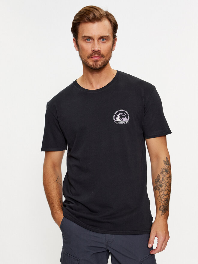 Quiksilver Quiksilver Marškinėliai Cleancircle EQYZT07491 Juoda Regular Fit
