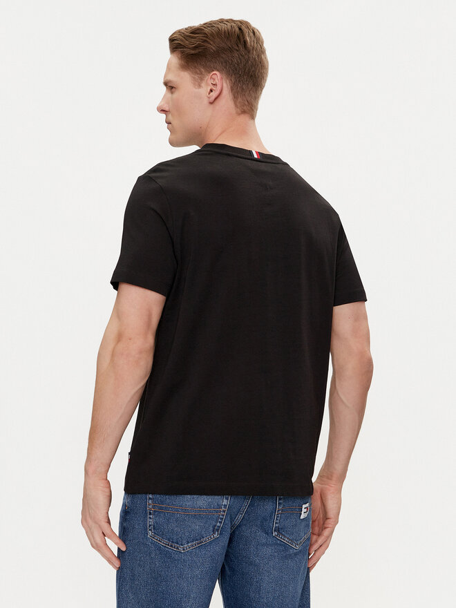 Tommy Hilfiger Tommy Hilfiger Camiseta Track Graphic MW0MW34429 Negro Regular Fit