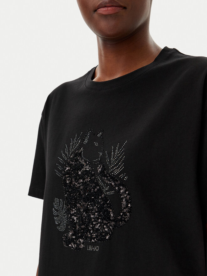 Liu Jo Liu Jo Camiseta WA5230 JS904 Negro Regular Fit