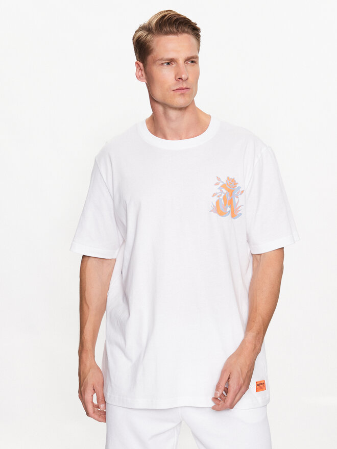 adidas adidas Marškinėliai Graphic Glide T-Shirt IB1403 Balta Loose Fit
