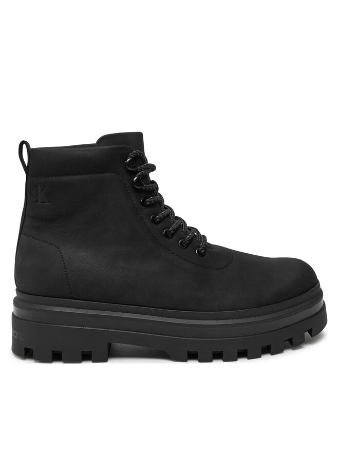 Calvin Klein Jeans Schnürstiefeletten Calvin Klein Jeans Lugged Laceup Boot Oxf Hiking Nb YM0YM01076 Schwarz