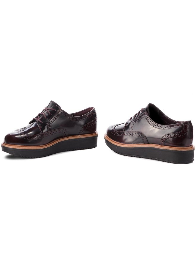 zapatos Oxford Clarks Teadale Maira 261373884 Guinda burdeos zapatos.es
