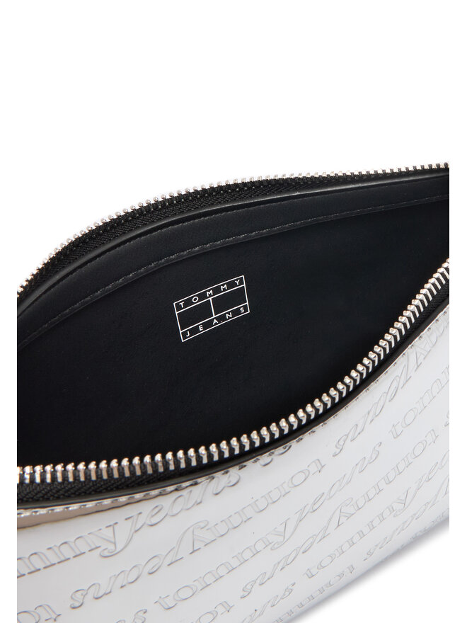 Tommy Jeans Torbica Tommy Jeans Tjw Must Metallic Shoulder Bag AW0AW18009 Srebrna