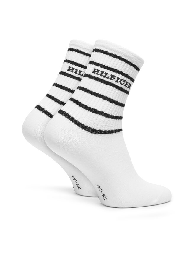 Tommy Hilfiger Комплект 2 чифта дълги чорапи дамски Tommy Hilfiger 701236457 Екрю