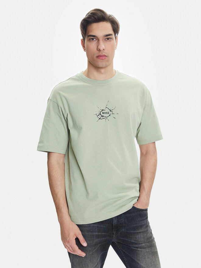 BOSS BOSS Camiseta Te_Voyage 50546370 Verde Relaxed Fit
