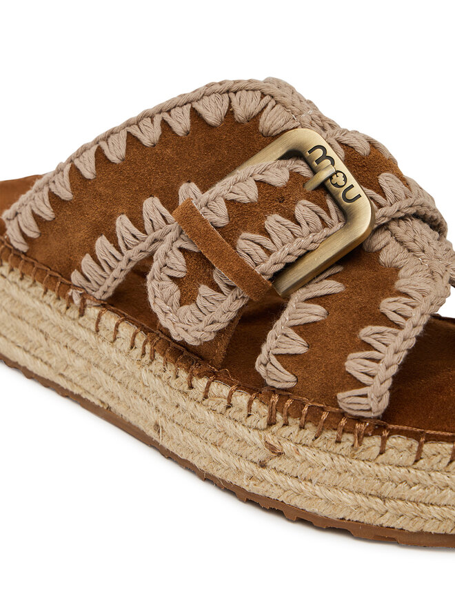 Mou Espadrilky Mou Jute sandal MU.SW641003A Hnědá