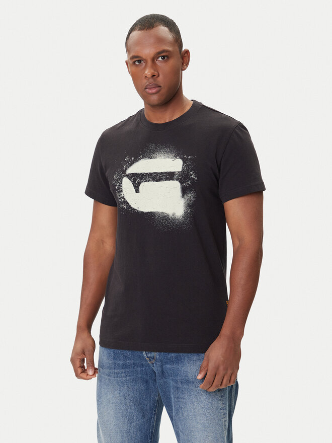 G-Star Raw G-Star Raw Camiseta Spray Logo D26833-D101 Negro Regular Fit