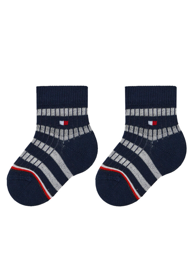Tommy Hilfiger Set de 2 perechi de șosete lungi pentru copii Tommy Hilfiger 701224996 Bleumarin