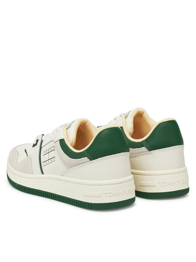 Tommy Jeans Sneakersy Tommy Jeans Tjw Retro Basket Washed Suede EN0EN02773 Biały