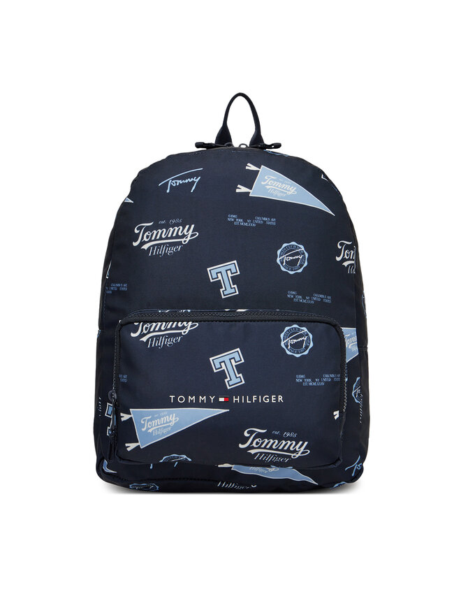 Tommy Hilfiger Hátizsák Tommy Hilfiger Th Essential Printed Backpack AU0AU01992 Sötétkék