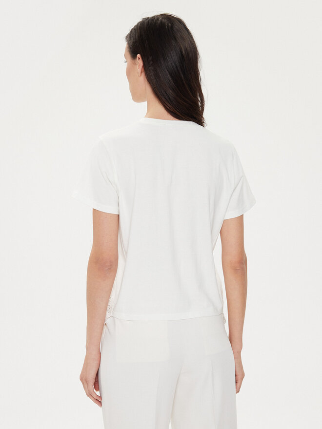 Sisley Sisley Camiseta 3F1QL105I Écru Regular Fit
