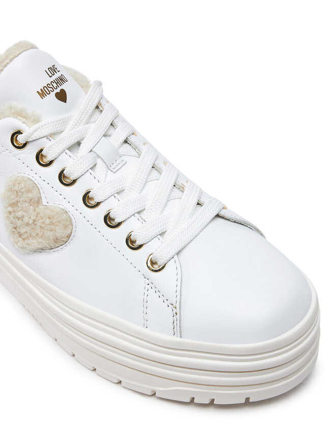 LOVE MOSCHINO Sneakersy LOVE MOSCHINO JA15366G0LIAR10A Biela