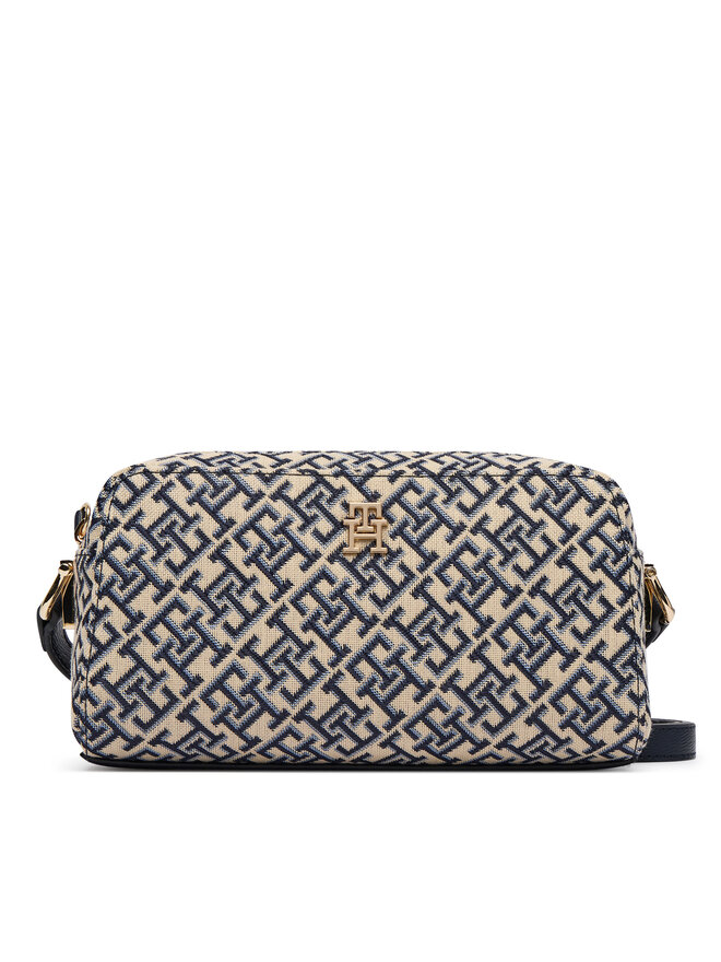 Tommy Hilfiger Handtasche Tommy Hilfiger Th Grace Camera Bag Jacquard AW0AW18864 Dunkelblau