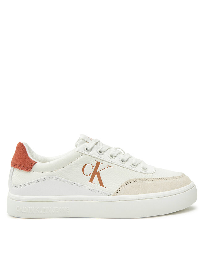 Calvin Klein Jeans Zapatillas Calvin Klein Jeans Classic Cupsole Laceup Low Lth YW0YW01668 Blanco