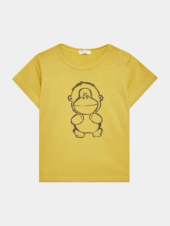 United Colors Of Benetton United Colors Of Benetton Camiseta 3I1XA1030 Amarillo Regular Fit