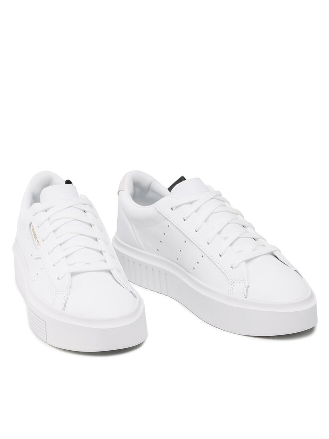 Adidas originals super sleek trainers in white top