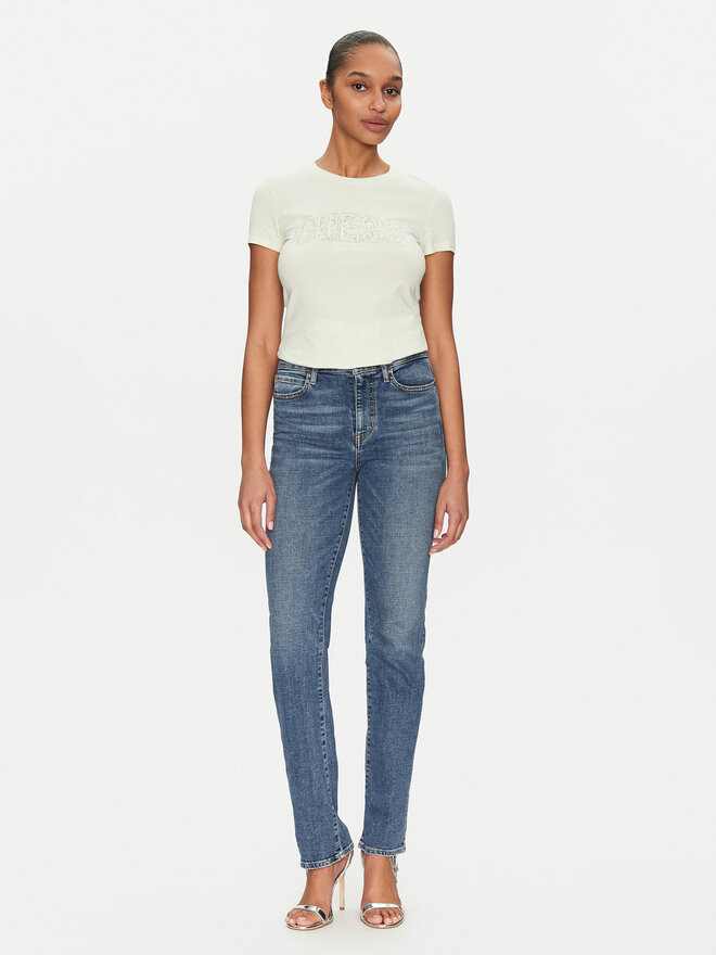 Guess Guess Marškinėliai W5GI04 J1314 Geltona Slim Fit