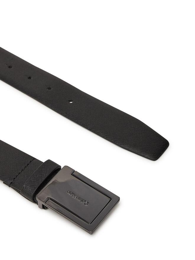 Calvin Klein Pánsky opasok Calvin Klein Formal Plaque Tex 35Mm K50K512843 Čierna