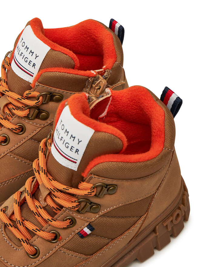 Tommy Hilfiger Μποτίνια Tommy Hilfiger Lace-Up Bootie T3X5-33707-1492 M Καφέ