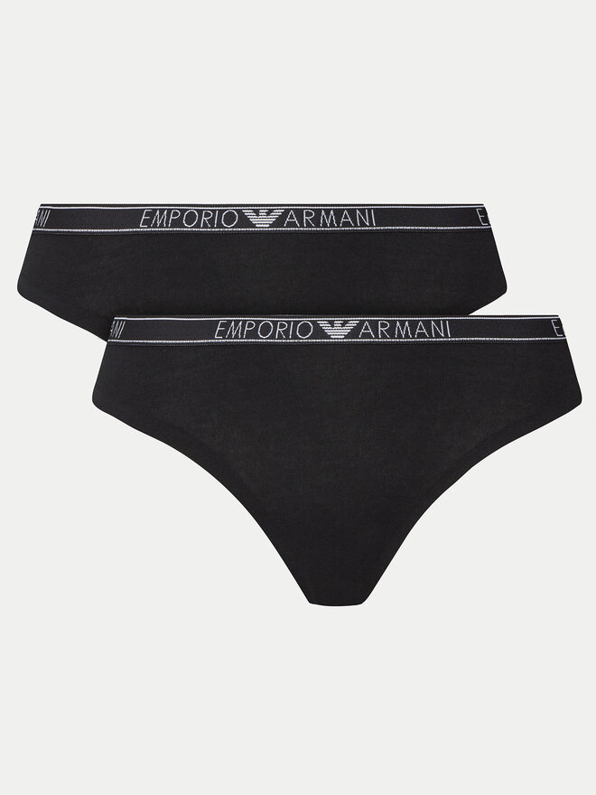 Emporio Armani Underwear Emporio Armani Underwear Σετ 2 τεμάχια στρίνγκ 163333 4F223 00020 Μαύρο