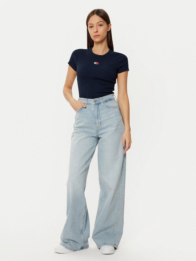 Tommy Jeans Tommy Jeans Majica DW0DW20463 Mornarsko modra Slim Fit